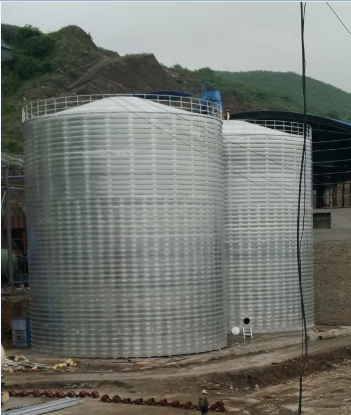 定边粮食钢板仓的安装全过程不用热焊接